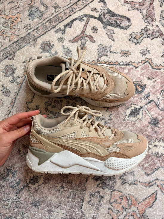 Puma Shoes - Puma Women's Beige and Sand Chunky Sneaker